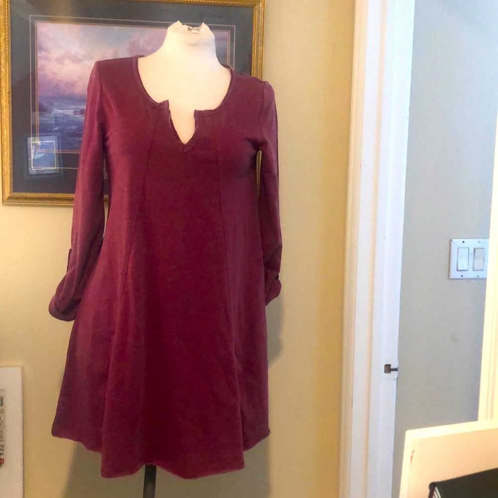 Dress, rosy burgundy